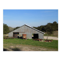 Barn Behind York Mountain Tasting Room Post Card