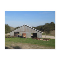 Barn Behind York Mountain Tasting Room Post Card