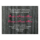 Barn Door and Hot Pink Roses Wedding Invitation