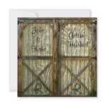 Barn Door Cowboy Wedding Personalized Announcements