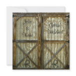 Barn Door Cowboy Wedding Personalized Announcements