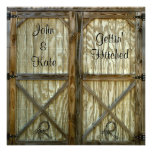 Barn Door Cowboy Wedding Personalized Announcements