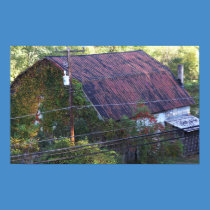 Barn fall foliage posters