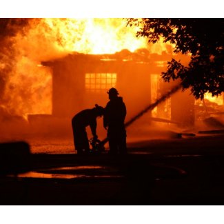 Barn Fire mousepad