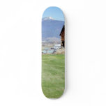 Barn Grass Mountains Fence Custom Skateboard