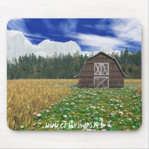 Barn in Wheat Field mousepads