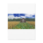 Barn in Wheat Field Postcard