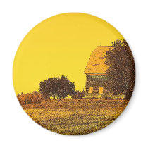Barn In Yellow magnets by nmpics Barn In Yellow magnets