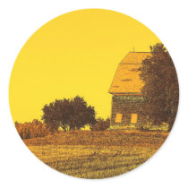 Barn In Yellow stickers by nmpics Barn In Yellow stickers