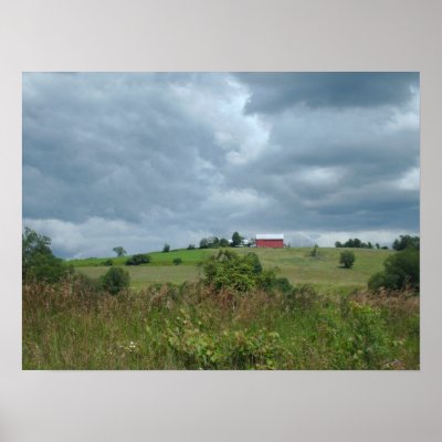 BArn on Hill, Finger Lakes NY Print by figstreetstudio