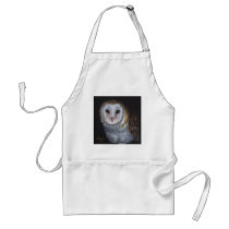 Barn Owl Bird Original Painting Art Aprons