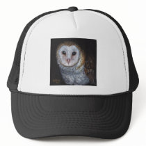 Barn Owl Bird Original Painting Art Hats