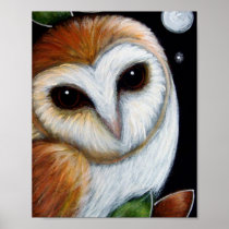 BARN OWL CLOSE UP Poster