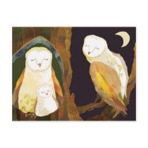 Barn Owl Family postcards