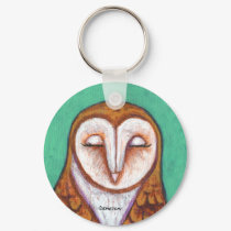 Barn Owl Keychain by BrianDemeter Barn Owl Keychain