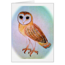 Barn owl notecard