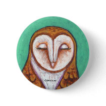 Barn Owl Pin buttons by BrianDemeter Barn Owl Pin buttons
