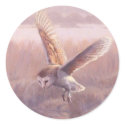 Barn Owl Round Stickers by MzLisaMichelle Barn Owl Round Stickers