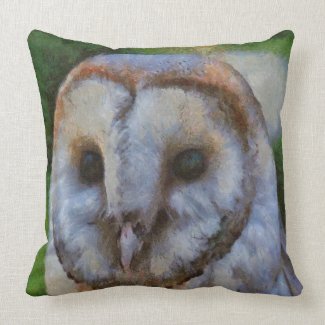 Barn Owl Throw Pillows