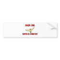 Barn Owl trapped in a human body bumper stickers by AnimalShirts Barn Owl trapped in a human body bumper stickers