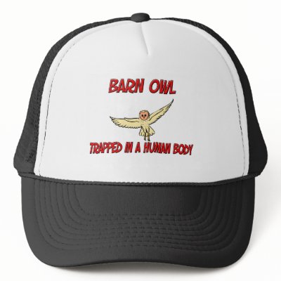 Barn Owl trapped in a human body Trucker Hats by AnimalShirts