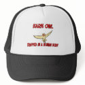 Barn Owl trapped in a human body hats by AnimalShirts Barn Owl trapped in a human body hats