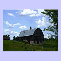 Barn Park Falls WI Postcard postcards