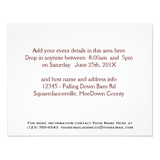 Barn Party - Country Style Get Together Announcement
