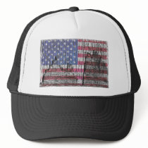 Barn Peeling Painted Patriotic American Flag hats by KahunaLuna Barn Peeling Painted Patriotic American Flag hats