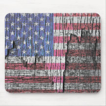 Barn Peeling Painted Patriotic American Flag Mouse Mat