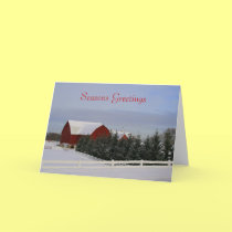 Barn - Seasons Greetings Card