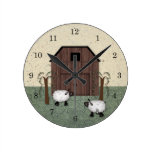 Barn Sheep  Wall Clock