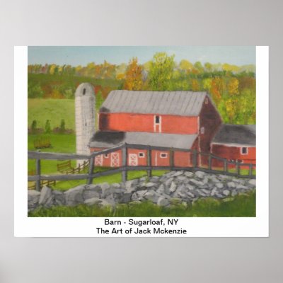 Barn - Sugarloaf, NY Poster by Jackmck1