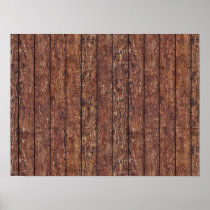 Barn Wall Made of Old Wooden Planks Print