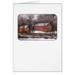 Barn - Winter in the Country Greeting Cards