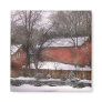 Barn - Winter in the Country Fridge Magnet