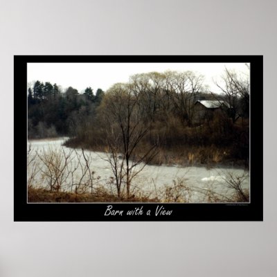 Barn with a view print by saddogshirts