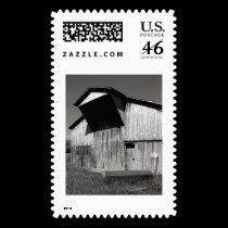 Barn With Casket postage