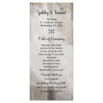 Barn Wood Country Wedding Program Rack Card Template