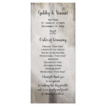 Barn Wood Country Wedding Program Rack Card Template