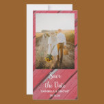 Barn Wood Country Wedding Save the Date Photo Card photo cards