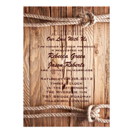 barn wood Cowboy Western country Wedding Announcement