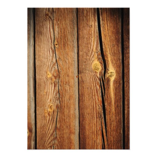 Barn Wood Vintage Paper Teal Wedding Invitations