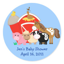 BARN YARD Baby Shower or Birthday Favor Stickers