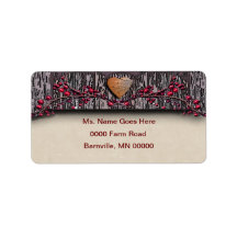 Barnboards Rusted Heart Address Label