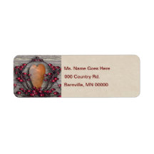 Barnboards Rusted Heart Custom Return Address Label