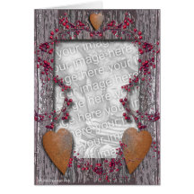 Barnboards Rusted Hearts Card