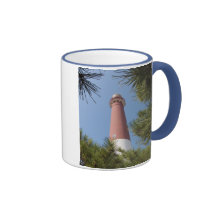 Barnegat Light and Pine Trees Mugs