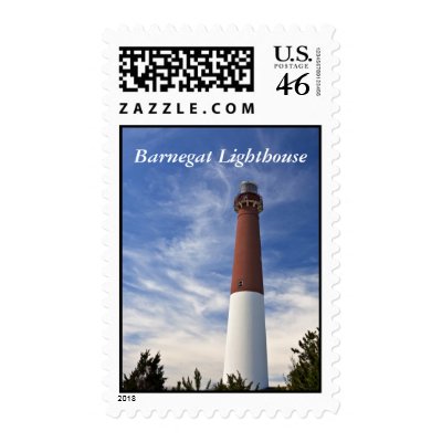 Barnegat Lighthouse Postage Stamp by KenKPhoto