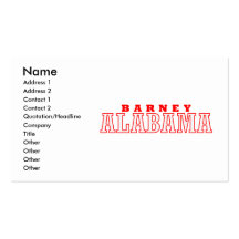 Barney, Alabama City Design Business Card